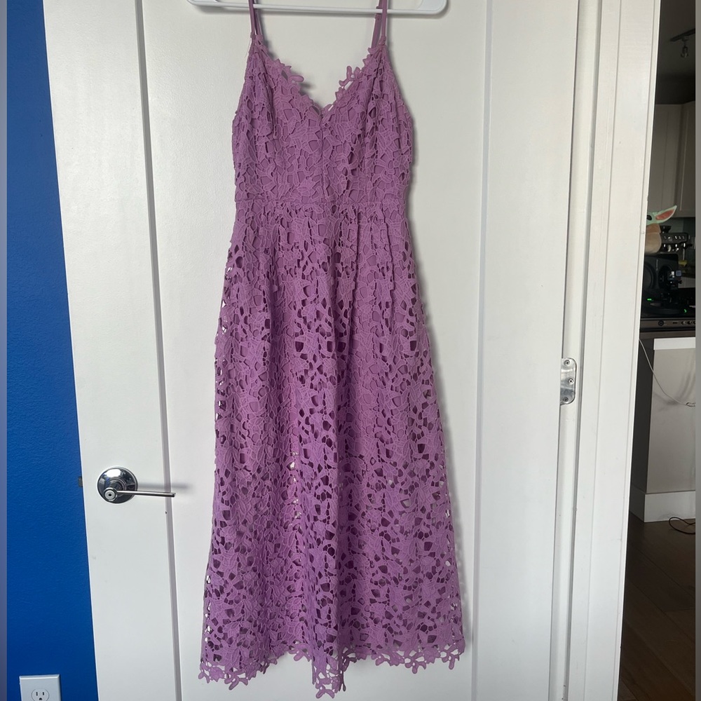 ASTR the Label Lace A-Line Midi Dress